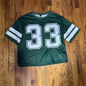 SHEIN Green Sports Jersey with Number 33